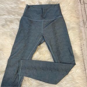 ZYIA Active Blue & Black Python Snakeskin Print Leggings Size 4